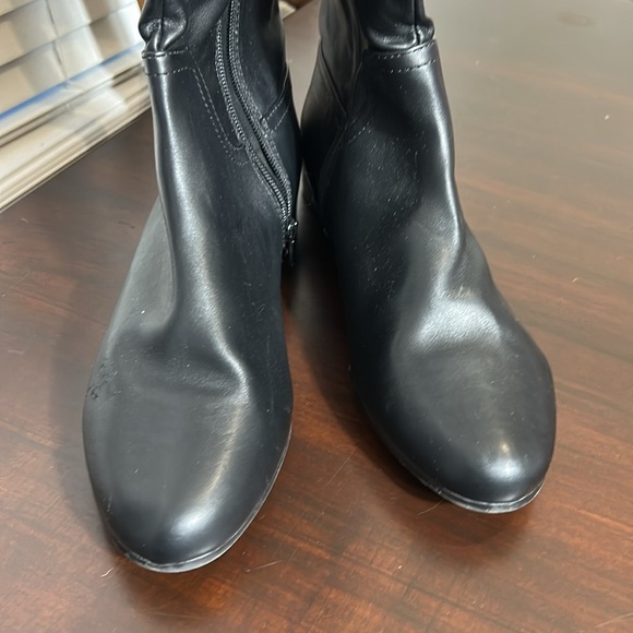 Aldo Catera Black Knee High Boots Faux Leather Size 11 - Picture 8 of 17